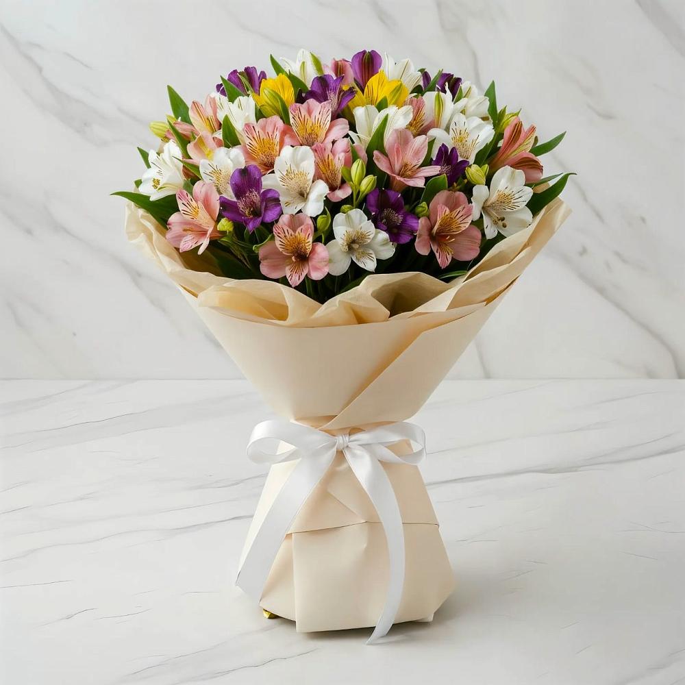 Букет цветов из: Альстромерии в Ракитном