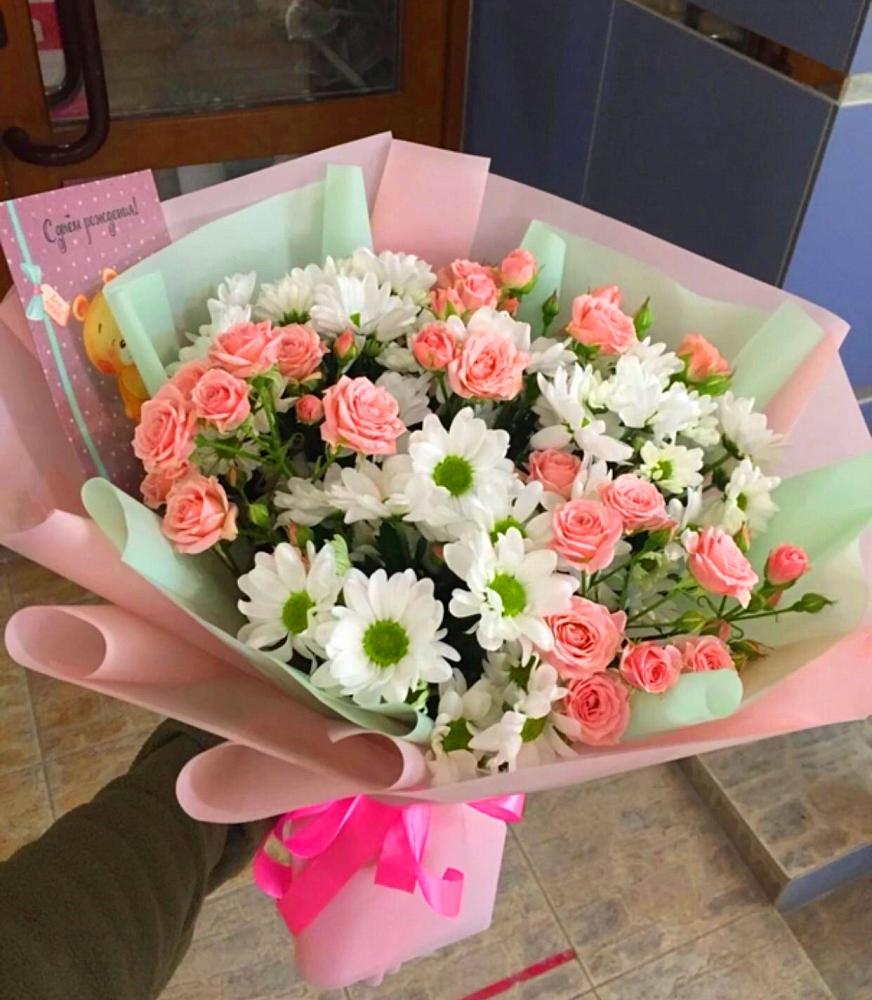 Букет цветов из: Розы и Хризантемы в Ракитном