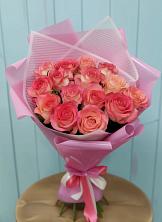 Букет 15 Розовых роз Равель в Ракитном